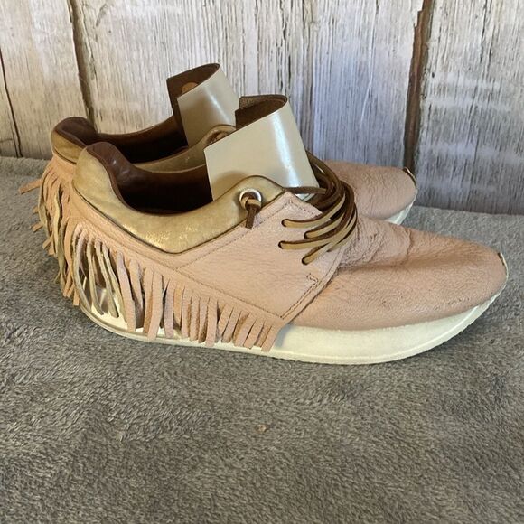 Esse ut Esse Fringe Nude Leather Sneakers Size 37 Made in Italy - Picture 4 of 11